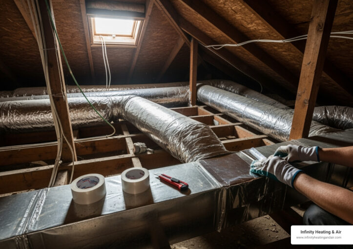 Air duct sealing